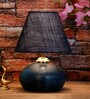 Blue Shade Table Lamp With Terracotta Base