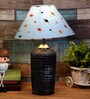 Blue Shade Table Lamp With Terracotta Base