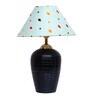 Blue Shade Table Lamp With Terracotta Base
