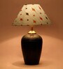Blue Shade Table Lamp With Terracotta Base