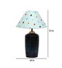 Blue Shade Table Lamp With Terracotta Base