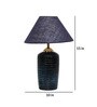 Blue Shade Table Lamp With Terracotta Base