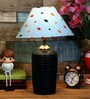 Blue Shade Table Lamp With Terracotta Base