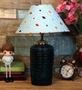 Blue Shade Table Lamp With Terracotta Base