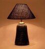 Blue Shade Table Lamp With Terracotta Base