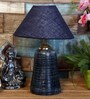 Blue Shade Table Lamp With Terracotta Base