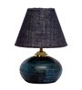 Blue Shade Table Lamp With Terracotta Base