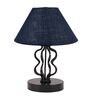 Blue Shade Table Lamp With Iron Base