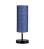 Fauci Blue Jute Shade Table Lamp With Iron Base