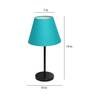 Indulge Blue Cotton Shade Night Lamp With Metal Base