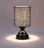 Blue Shade Table Lamp With Metal Base