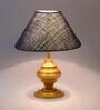 Blue Shade Table Lamp With Metal Base
