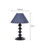 Blue Shade Table Lamp With Metal Base
