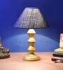 Blue Shade Table Lamp With Metal Base