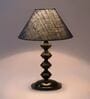 Blue Shade Table Lamp With Metal Base