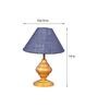Blue Shade Table Lamp With Metal Base