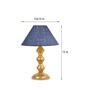 Blue Shade Table Lamp With Metal Base