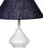 Blue Shade Table Lamp With Metal Base