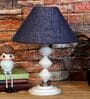Blue Shade Table Lamp With Metal Base