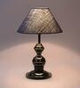 Blue Shade Table Lamp With Metal Base