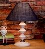 Blue Shade Table Lamp With Metal Base