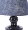Blue Shade Table Lamp With Metal Base