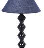 Blue Shade Table Lamp With Metal Base