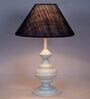 Blue Shade Table Lamp With Metal Base