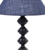 Blue Shade Table Lamp With Metal Base
