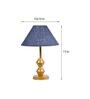 Blue Shade Table Lamp With Metal Base