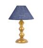 Blue Shade Table Lamp With Metal Base
