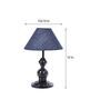 Blue Shade Table Lamp With Metal Base