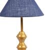 Blue Shade Table Lamp With Metal Base