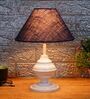 Blue Shade Table Lamp With Metal Base