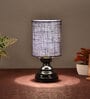 Blue Shade Table Lamp With Metal Base
