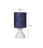 Blue Shade Table Lamp With Metal Base