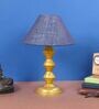 Blue Shade Table Lamp With Metal Base