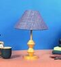 Blue Shade Table Lamp With Metal Base