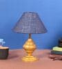 Blue Shade Table Lamp With Metal Base