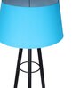 Blue Shade Table Lamp With Metal Base