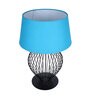 Blue Shade Table Lamp With Metal Base