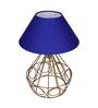 Blue Shade Table Lamp With Metal Base
