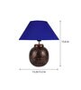 Blue Shade Table Lamp With Metal Base