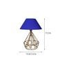 Blue Shade Table Lamp With Metal Base