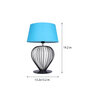 Blue Shade Table Lamp With Metal Base