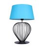 Blue Shade Table Lamp With Metal Base