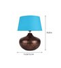 Blue Shade Table Lamp With Metal Base