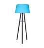 Blue Shade Table Lamp With Metal Base