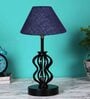 Blue Shade Table Lamp With Shade Table Lamp With Iron Base