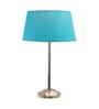 Blue Shade Table Lamp With Stainless Steel Base
